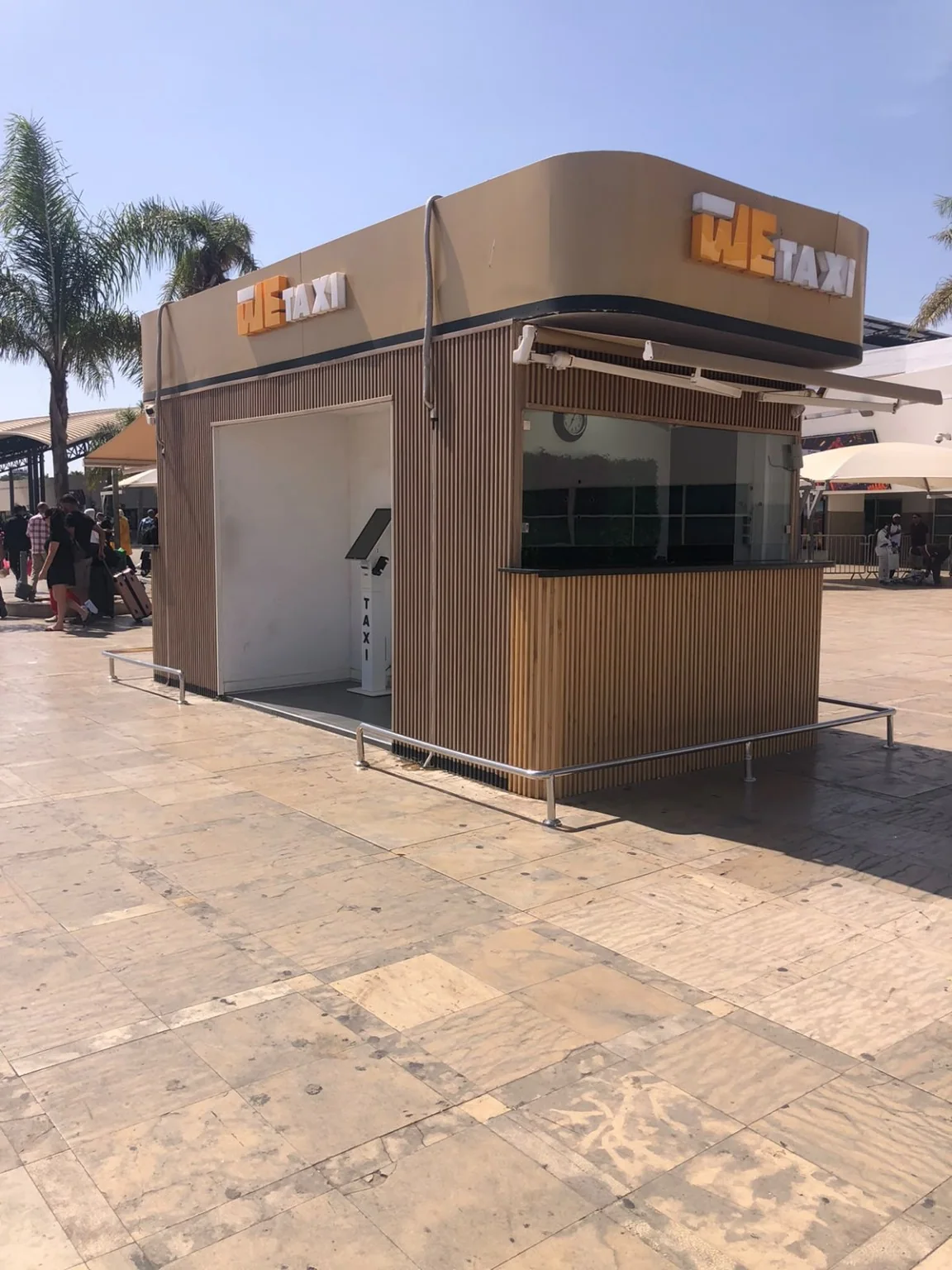 Ground transport service booth area at Casablanca Airport
